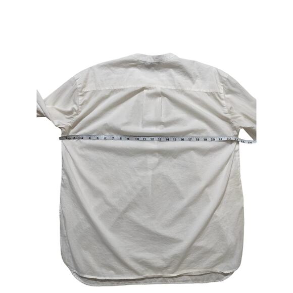Vince womens white classic cotton blouse top long sleeve size 10 - Picture 12 of 15